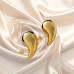 Golden Aura Curve Studs