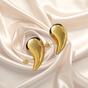 Golden Aura Curve Studs
