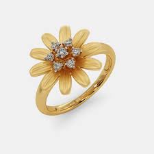 Golden Floral Ring